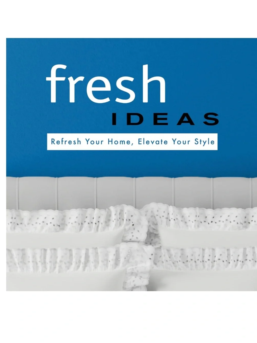WHITE Eyelet Bed Skirt 14” Drop - KING